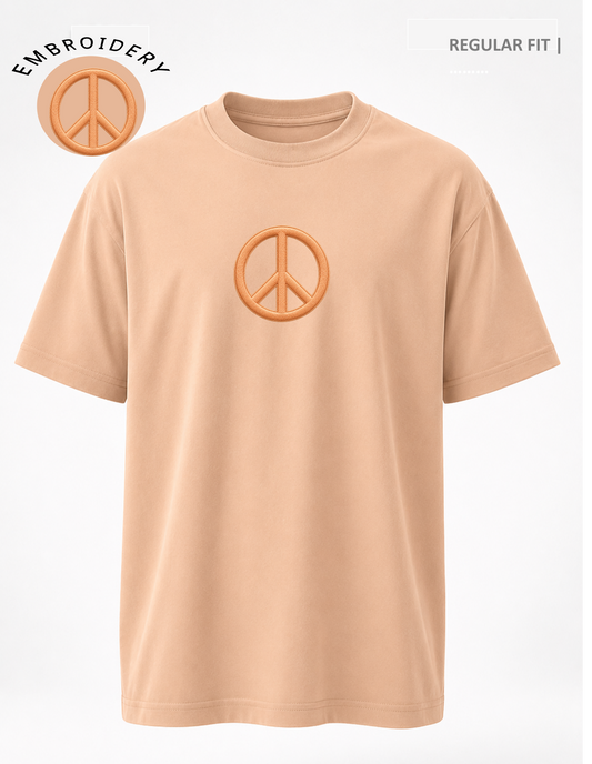 Peace Embroidery Classic Crew T-Shirt