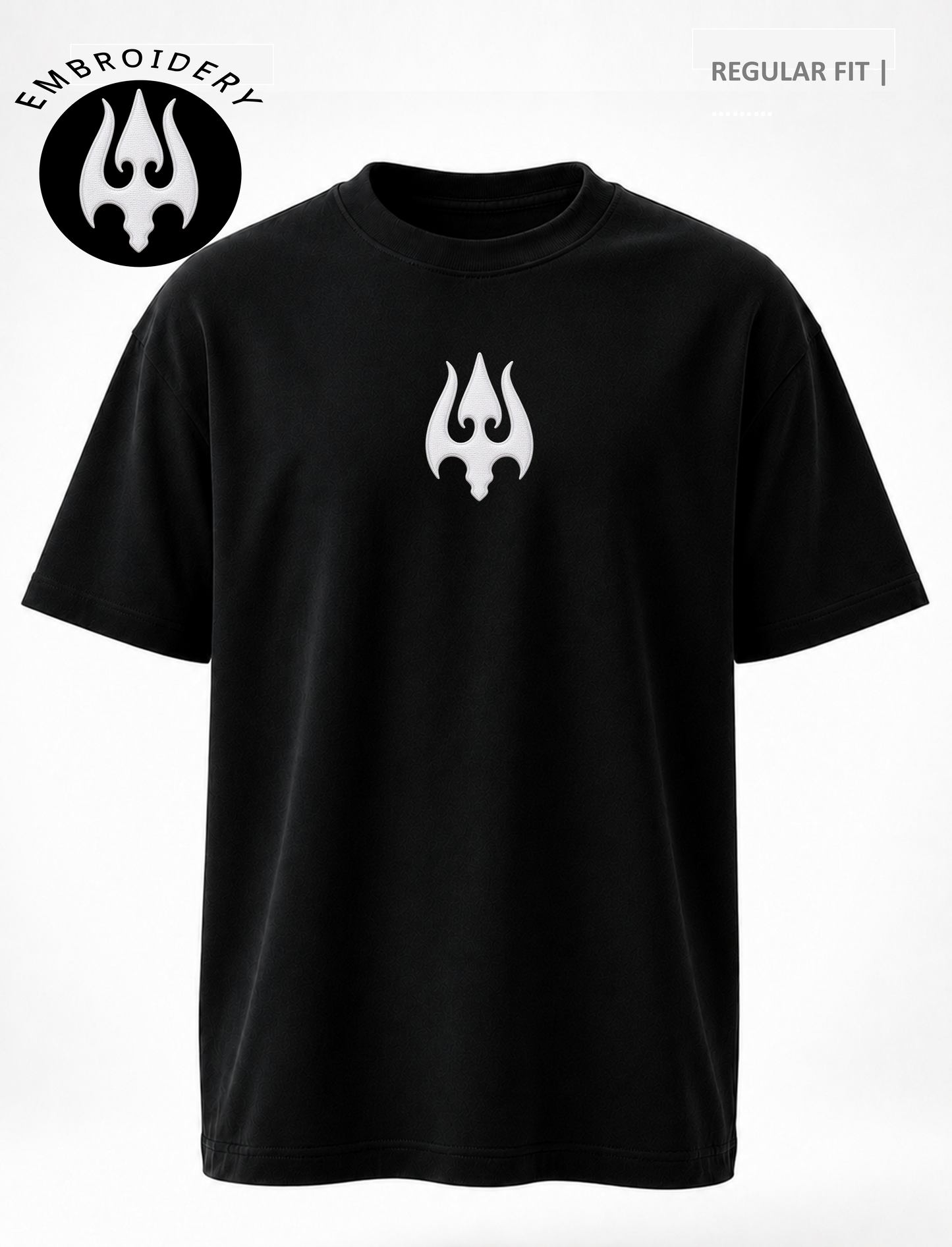 Trishul Embroidery Classic Crew T-Shirt